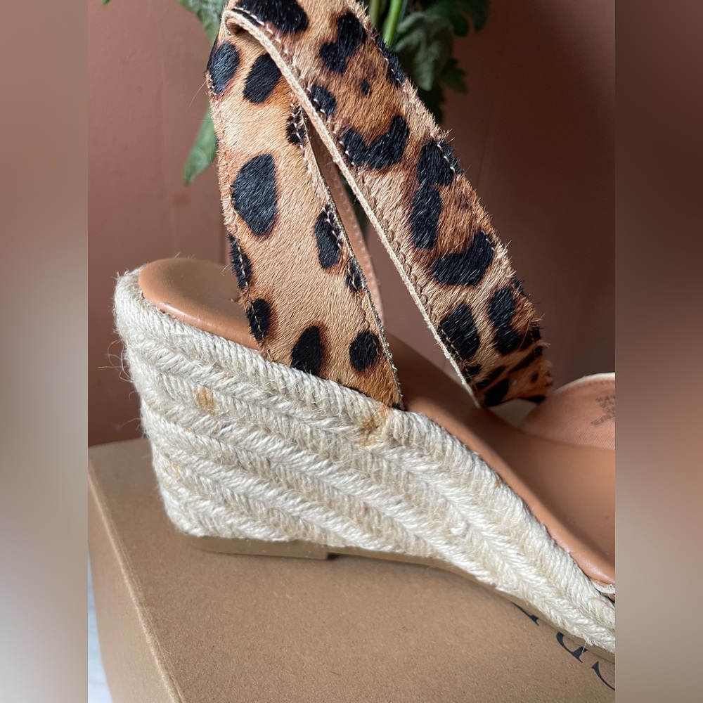 NWT Brand New with tags J Crew Factory Calfhair espadrille wedge sandals - Picture 7 of 11